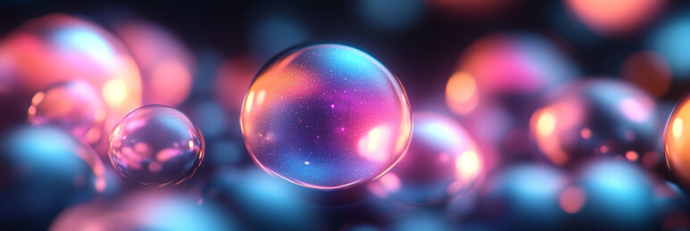 彩色光晕的液滴