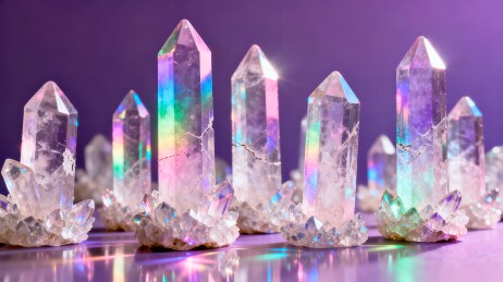 彩光晶簇治愈系美妆背景