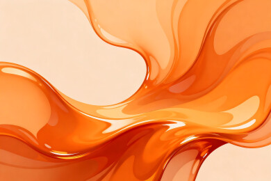 橙色流动液体艺术抽象背景