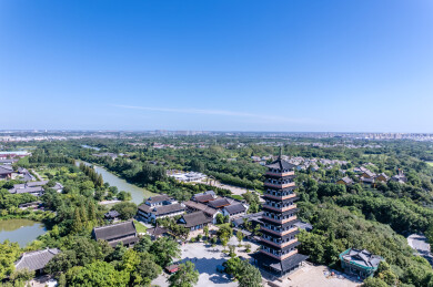 扬州大明寺栖灵塔城市建筑风景