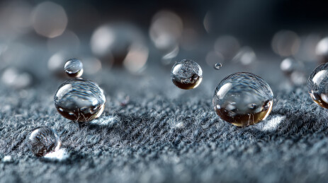 水滴滚动的极端微距摄影