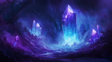 神秘洞穴水晶景观