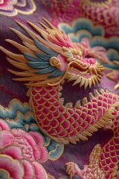 中国风神龙莲花图案
