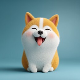 卡通小狗萌宠头像公仔