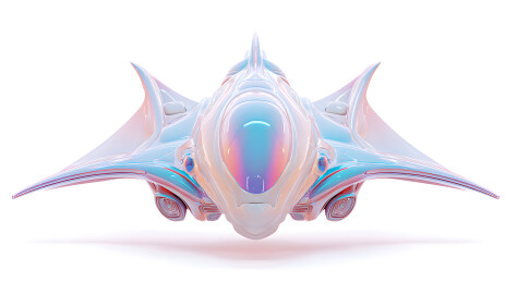 未来感全息科幻航天器