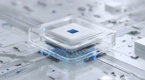 电路板上的透明芯片