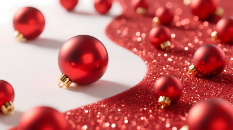 红色球形节日装饰