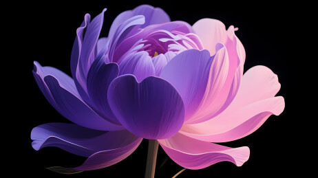 紫粉渐变花朵特写