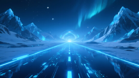 蓝光极光雪峰路