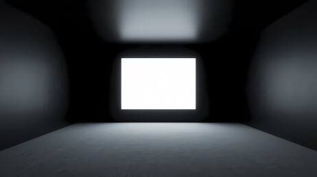 暗室尽头白色方光