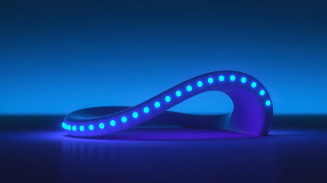 弧形蓝光LED科技感