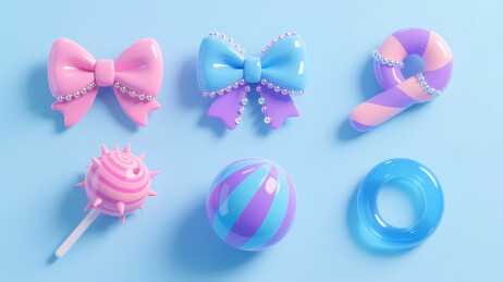 童趣蝴蝶结棒棒糖