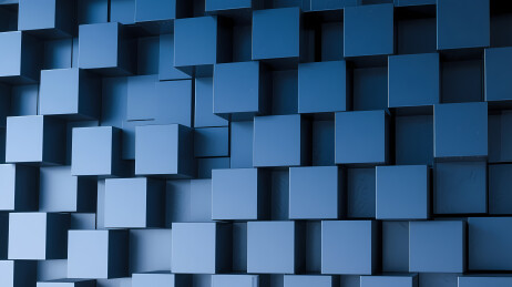 深蓝光泽立方体背景