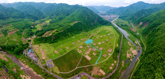 中国吉林通化集安高句丽丸都山城航拍风光