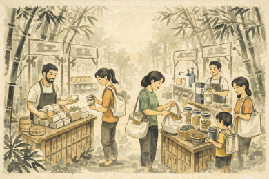 竹林零废弃市集购物