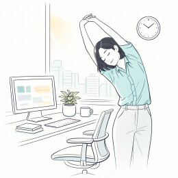 办公室午休伸展放松