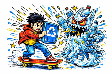 塑料怪物环保之战