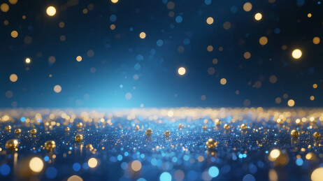 深蓝底金色光斑