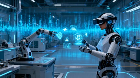 未来科技实验室人机交互场景