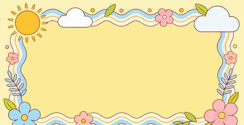 夏天阳光主题边框插图