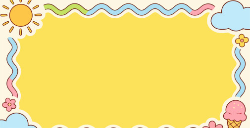 夏天阳光主题边框插图