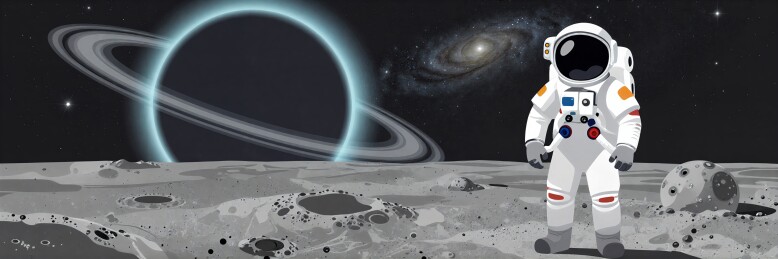 宇航员在月球表面