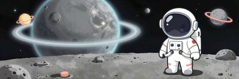 宇航员在月球表面