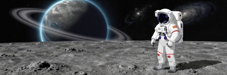 宇航员在月球表面