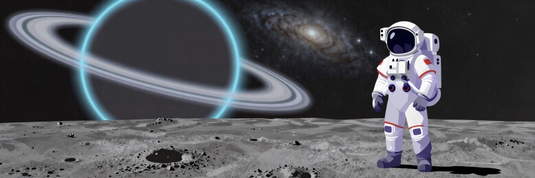 宇航员在月球表面