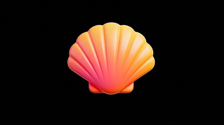 黑底渐变贝壳图案