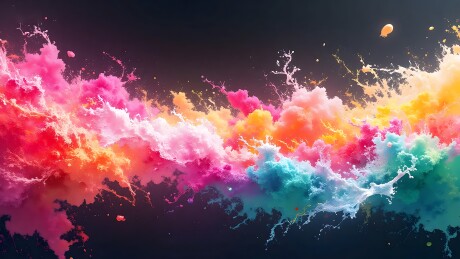 多彩喷溅云雾艺术图案
