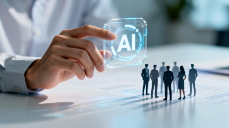 AI科技与商务团队概念图