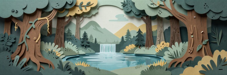 奇幻森林中的空中岛屿