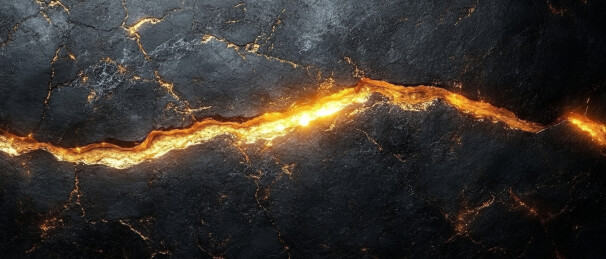 岩缝中流淌的熔岩