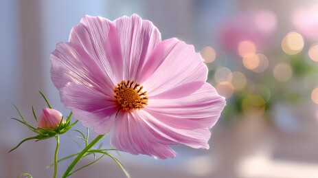 粉色花朵绽放美丽瞬间