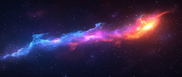 星云中的彩色气体流