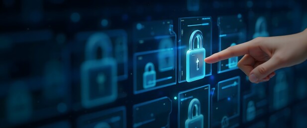 手指触碰虚拟锁屏界面