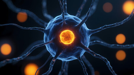 蓝色神经元特写