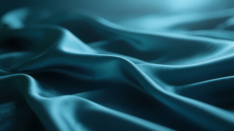 深蓝丝绸波浪褶皱