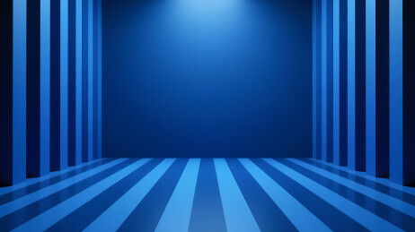 深蓝条纹室内空间