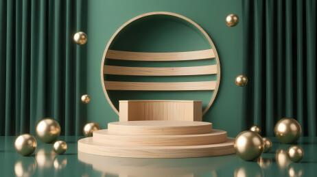 金球环绕条纹圆环