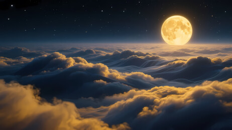 月照云海星空