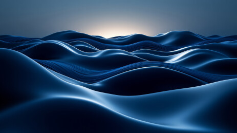 蓝色波浪状地形