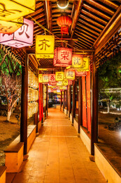 中国江苏苏州盘门景区夜景