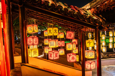 中国江苏苏州盘门景区夜景