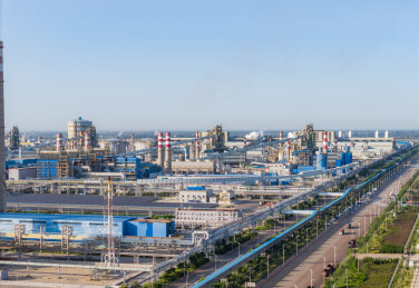 河北钢铁厂航拍景观