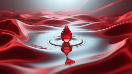 红色液滴涟漪效果