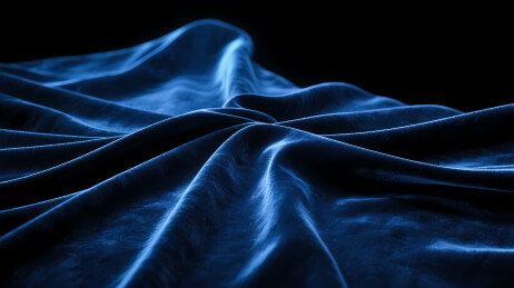 深蓝光泽褶皱布料