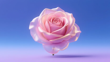 粉色玫瑰渐变蓝紫背景