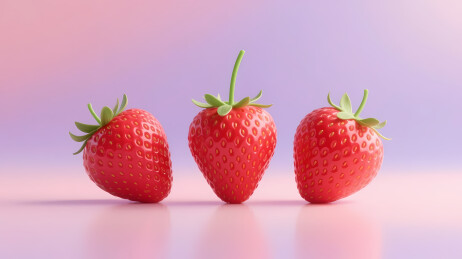 鲜红草莓渐变背景